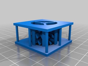 triple fan blade encasement tool holders boxes case 3d print model - Mito3D