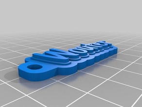 wouter mi personalizados multilínea tag llavero organización 3d print model - Mito3D