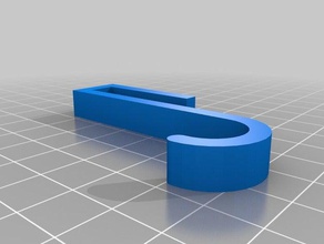 personalizado sobre el labio gancho de 8 mm vidrio organización 3d print model - Mito3D