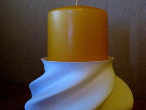 mi personalizados rizadas orgánica vase2 decoración de la vela titular merioz3d 3d print model - Mito3D