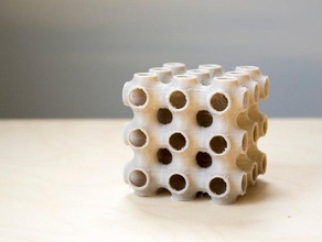 schwartz surface cube math 3d print model - Mito3D