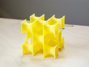 schoen öte yandan yüzey küp matematik sanat schone 3d print model - Mito3D