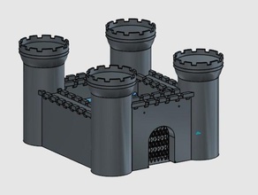castle working drawbridge buildings structures 3d printer printing 3d print model - Mito3D