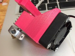 soporte ventilador argento v6 de 40mm 3d la impresora accesorios conducto del hotend 3d print model - Mito3D
