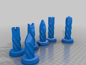 set di scacchi 3d stampa 3d print model - Mito3D