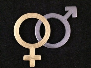 huwelijk symbolen in elkaar grijpende sieraden vrouwelijke gay hetero homoseksueel is lesbisch ringen unie 3d print model - Mito3D