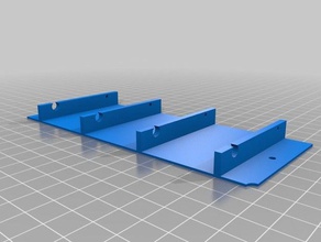 mi personalizados de 8 × led azul cubo plantilla vertical electrónica 3d print model - Mito3D
