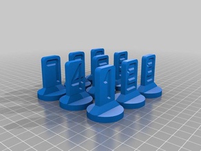 zahlen-1-9 giocattolo gioco accessori personalizzato 3d print model - Mito3D