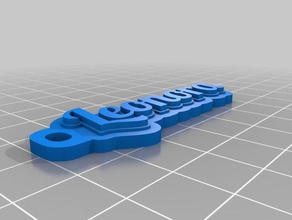 leonora nombre de la etiqueta organización personalizado 3d print model - Mito3D
