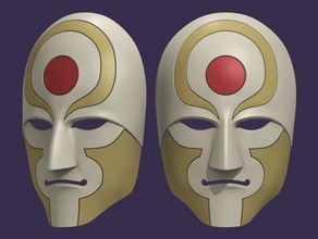 amon maschera il costume anime cartone animato cosplay kabuki korra la leggenda di cattivo 3d print model - Mito3D