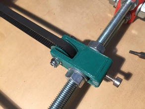 prusa i3 axis belt tensioner updated 3d printer parts rework 3d print model - Mito3D