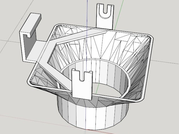 aoyue aspiration des fumées de l'entonnoir pièces montage du ventilateur la fumée souder fan 3D print model - Mito3D