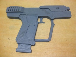 halo pistol split half props cosplay costume gun meshmixer replica 3d print model - Mito3D