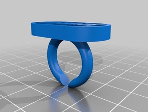 mijn aangepaste tekst ring jewele ringen 3d print model - Mito3D