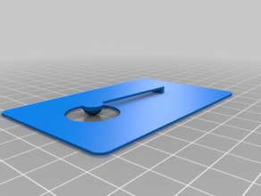 money clip card size 3d printing 3d print model - Mito3D
