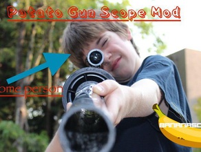 la pomme de terre pistolet montage lunette le bricolage canon à rails mod champ d'application spud arme feu 3d print model - Mito3D