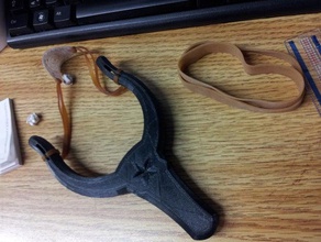 bullseye slingshot hand tools paper rock rubber band 3d print model - Mito3D