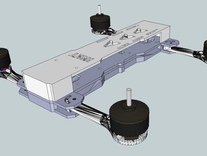 pliage quadcopter boîte rc des véhicules drone cadre helecopter frame 3d print model - Mito3D