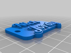 mi personalizados multilínea tag llavero nick jordy organización 3d print model - Mito3D
