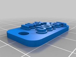 özelleştirilmiş çok satırlı etiket Anahtarlık nick jordy benim organizasyon 3d print model - Mito3D