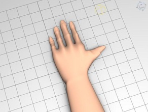 hand v2 de modellen arm lichaam jongen cartoon karakter corps meisje 3d print model - Mito3D