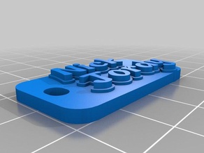 my customized multiline tag keychain nick jordy organization 3d print model - Mito3D