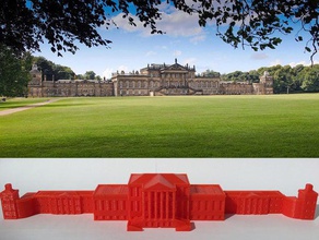 wentworth woodhouse buildings structures castle england english grand historic historical building model palace palladian seetheworld challenge 3d print model - Mito3D