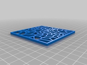 drinks coaster square voronoi household drink 3d print model - Mito3D