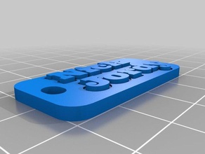 özelleştirilmiş çok satırlı etiket Anahtarlık nick jordy benim organizasyon 3d print model - Mito3D