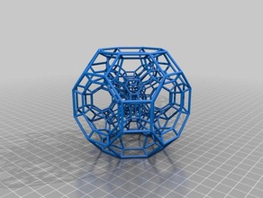 customizable hypercube truncations math art customizer polyhedron polytope truncated 3d print model - Mito3D