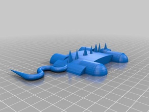 turtlezilla mezclado criatura de mar azra 3d impresión 3d print model - Mito3D