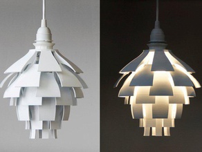 artichoke lamp shade decor home lampshade lighting modern 3d print model - Mito3D