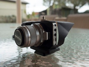blackmagic sinema kamera ekran hood cep bmpcc film yapımı lasercut lasercuttable lasercutting video 3d print model - Mito3D