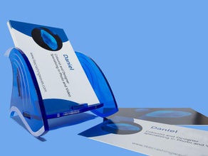 las olas en forma de titular la tarjeta oficina negocios visita corte decorativos el láser lasercut bastante agua ondas 3d print model - Mito3D