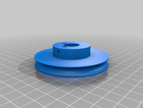 pulley customizer bodged together parts power transmisssion rope belt round 3d print model - Mito3D