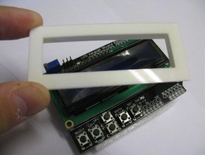lcd bezel passen arduino lcd-shield elektronica 3d print model - Mito3D