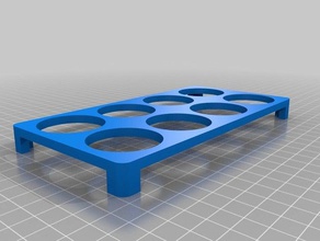 my customized parametric tray small paint pots 35mm toy game accessories 3d print model - Mito3D