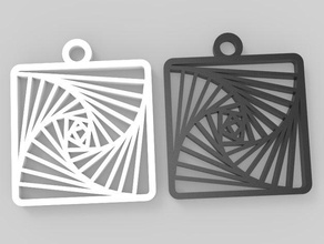 pendant curves fashion jewelry pendants 3d print model - Mito3D