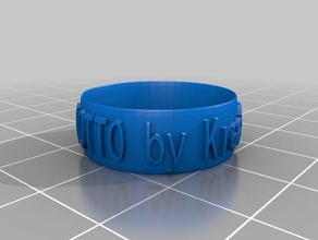 il mio testo personalizzato ringbraceletcrown thinggiottobykrea3d moda 3d print model - Mito3D