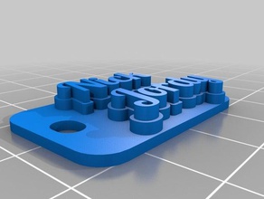 my customized multiline tag keychain nick jordy organization 3d print model - Mito3D