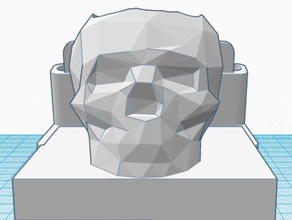 prototypo variante 2 3 d impressão dock o vaso de flor para iphone baixa contagem polígonos crânio 3d print model - Mito3D