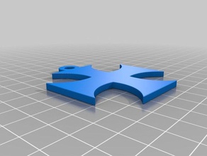 cruz de hierro llavero 3d impresión 3d print model - Mito3D