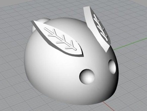 mochi lapin 3d de l'impression L'impression japon la légende lune simple 3d print model - Mito3D