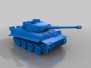 tiger 1 tank early production vehicles 3d print model - Mito3D