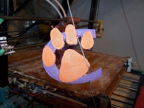 clemson tigers paw spor açık havada 3d print model - Mito3D