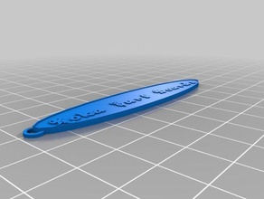 roka surf boards keychain 2 keychains customized 3d print model - Mito3D