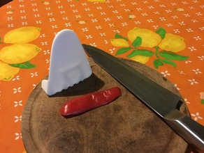 finger protector coltello cucina pranzo 3d print model - Mito3D