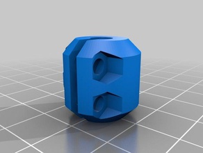 my customized parametric shaft coupler 5x5 short big slope 3d printer parts 3d print model - Mito3D