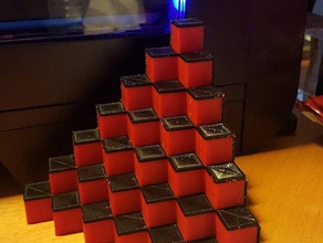 qbert pyramid sculptures video game 3d print model - Mito3D