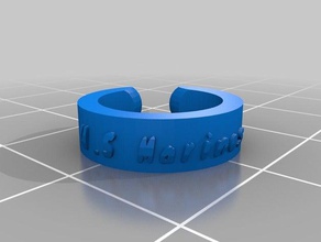 marines anello moda personalizzato 3d print model - Mito3D